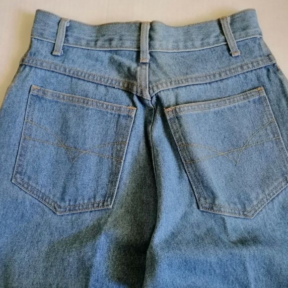 Vintage Golden Star Embroidered High Rise Jeans Women Sz 8 Made in USA Waist 27" - Picture 4 of 4